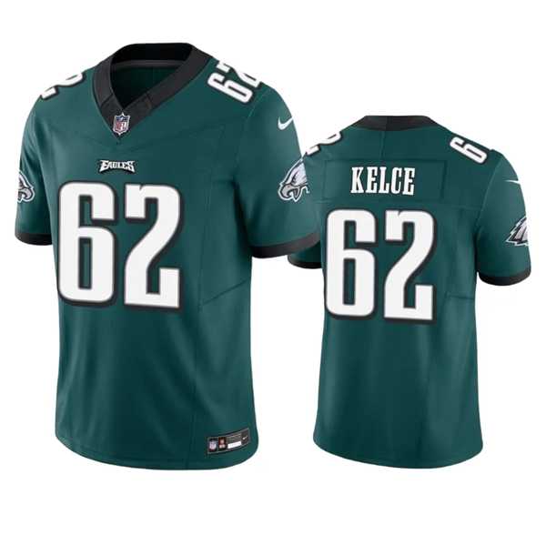 Men & Women & Youth Philadelphia Eagles #62 Jason Kelce Green 2023 F.U.S.E. Vapor Untouchable Limited Stitched Jersey